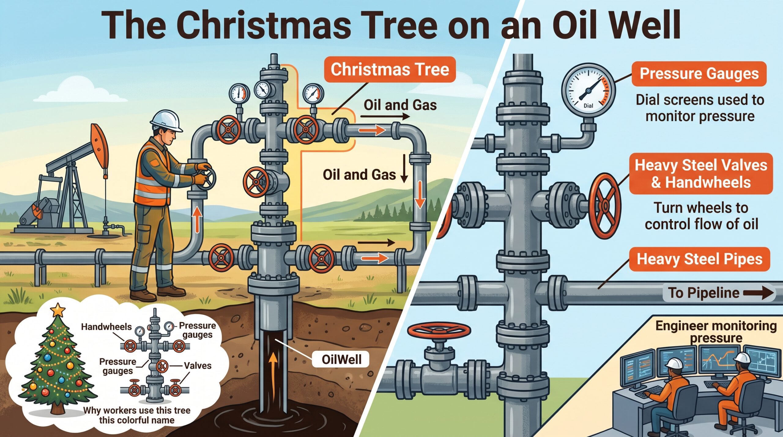 The Christmas Tree on an Oil Well