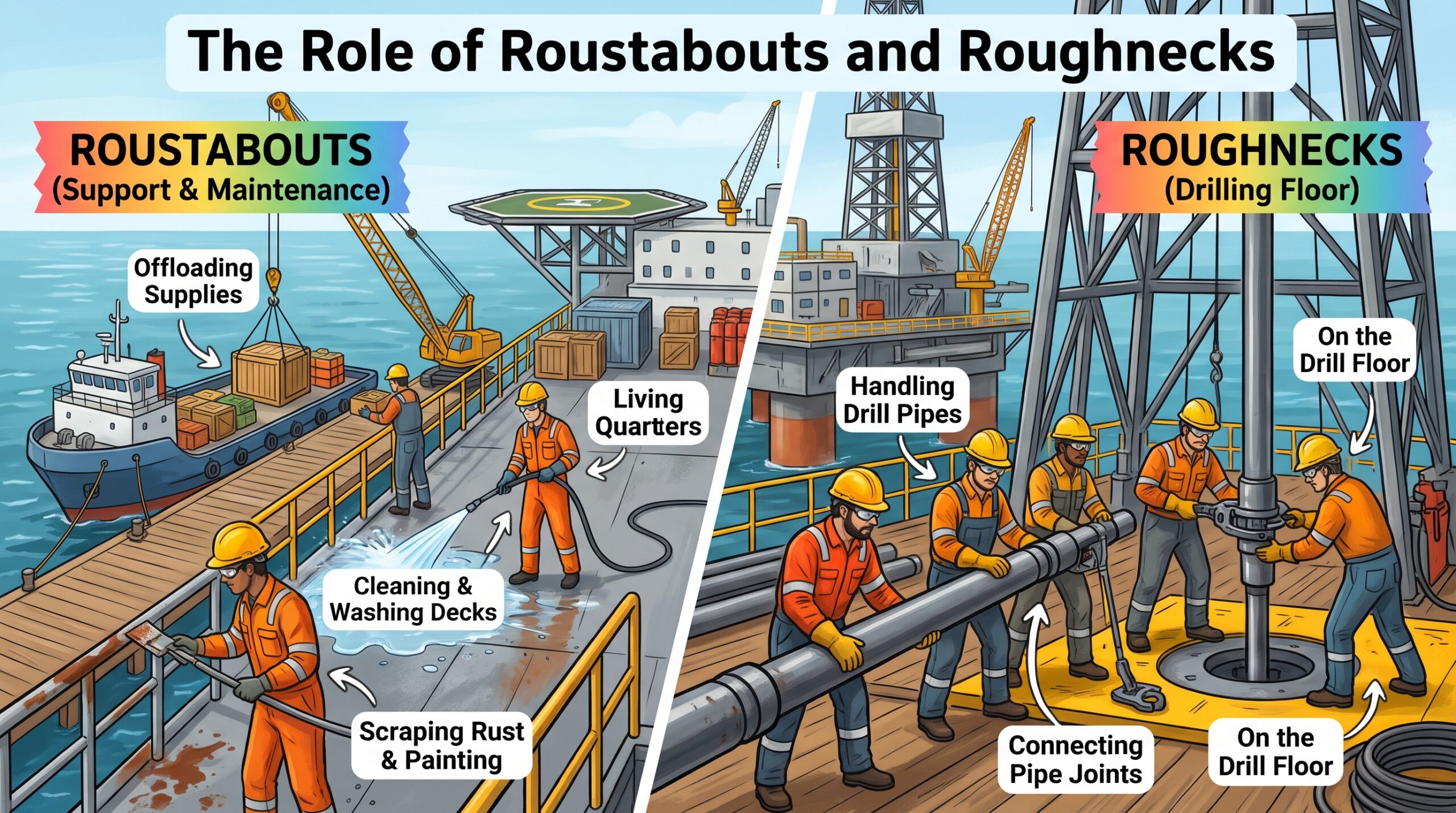 The Role of Rousteabouts and Roughnecks