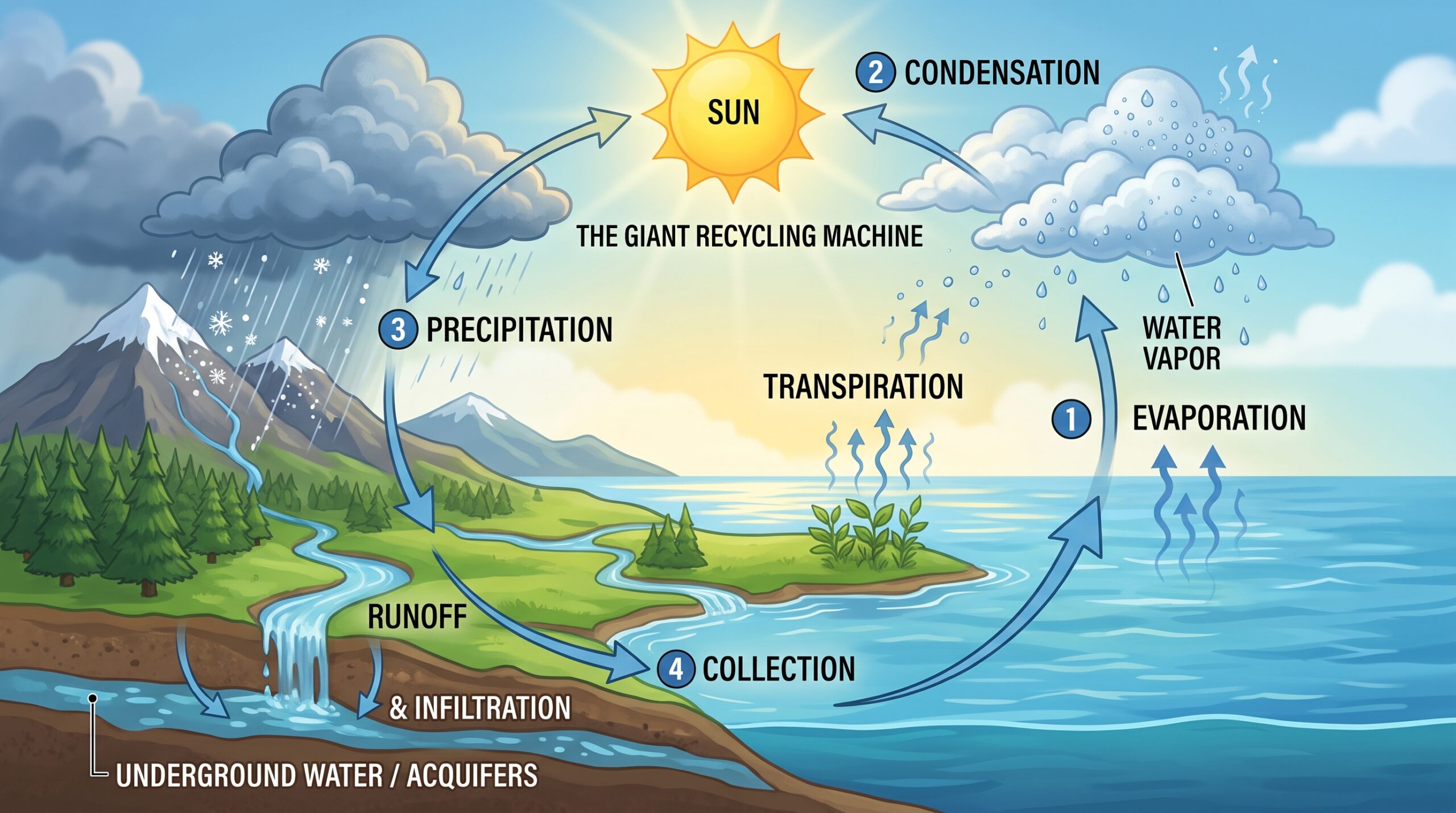 The Water Cycle – Nature’s Giant Recycling Machine
